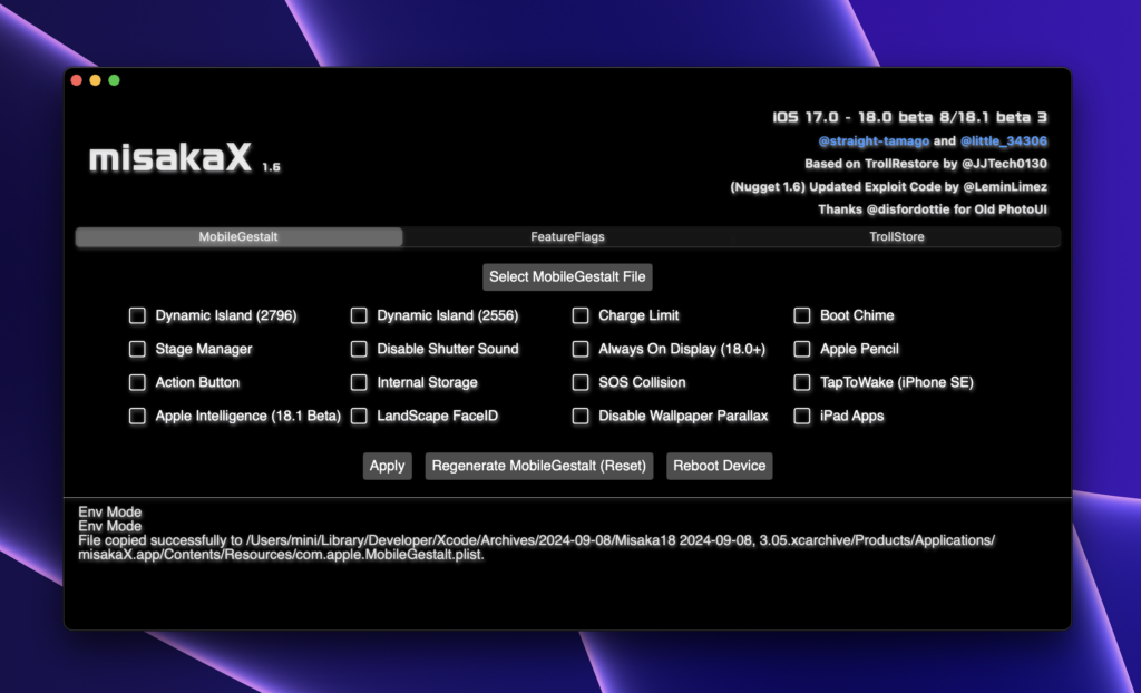 Install MisakaX on macOS